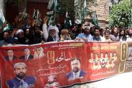 QUETTA, PAKISTAN, MAY 09: Activists of Peoples Party (PPP) are holding protest demonstration against May 9 riots, at Quetta press club on Thursday, May 9, 2024. The government has decided to mark May 9 as black day on Thursday (today) in commemoration of the first anniversary of the violence against military installations throughout the country. (Sami Khan\/PPI Images