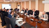 ISLAMABAD, PAKISTAN, MAY 15: Federal Minister for Finance and Revenue, Senator Muhammad Aurangzeb chaired the meeting of Economic Coordination Committee, in Islamabad on Wednesday, May 15, 2024. (PPI Images