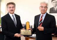ISLAMABAD, PAKISTAN, MAY 16: Minister for Defence and Defence Production, Khawaja Muhammad Asif presenting a souvenir to Hamid Abbas Lafta, Ambassador of Iraq in Islamabad on Islamabad on Thursday, May 16, 2024. (PPI Images