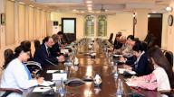 ISLAMABAD, PAKISTAN, MAY 16: Federal Minister for Finance and Revenue, Senator Muhammad Aurangzeb in a meeting with Alternate Executive Directors (AED) of Asian Development Bank (ADB), at Finance Division in Islamabad on Thursday, May 16, 2024. (PPI Images