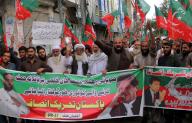 QUETTA, PAKISTAN, MAY 16: Activists of Tehreek-e-Insaf (PTI) are holding protest demonstration against attack on PTI Leader Jumma Khan Khilji, at Quetta press club on Thursday, May 16, 2024. (Sami Khan/PPI Images