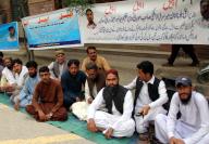 QUETTA, PAKISTAN, MAY 16: Members of NCHD and BECS Teachers Association Balochistan are holding protest demonstration for regularization, at Quetta press club on Thursday, May 16, 2024. (Sami Khan\/PPI Images