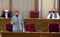 QUETTA, PAKISTAN, MAY 17: Balochistan Minister, Ali Madad Jattak speaks on the floor of the Balochistan Assembly in Quetta on Friday, May 17, 2024. (Sami Khan\/PPI Images