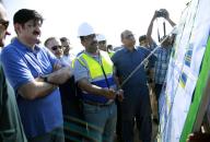 KARACHI, PAKISTAN, MAY 19: Sindh Chief Minister, Syed Murad Ali Shah being briefed about the progress of the under construction Malir Expressway Korangi to Quaidabad Segment during his inspection visit, in Karachi on Sunday, May 19, 2024. (S.Imran Ali/PPI Images