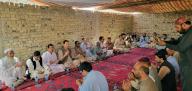 QUETTA, PAKISTAN, MAY 19: Former MPA Sana Baloch and other political and tribal elders are offering Fateha on the death of poet and writer Mir Muhammad Al Fateh Muhammad Shahi during condolence meeting held in Quetta on Sunday, May 19, 2024. (Sami Khan/PPI Images