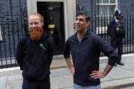 25\/04\/2024. London, United Kingdom. The Prime Minister Rishi Sunak goes for a run with Russ Cook, otherwise known as the \'Hardest Geezer\', around St James\'s Park and Green Park before welcoming him to 10 Downing Street., Credit:Simon Walker \/ Avalon