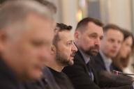 KYIV, UKRAINE - MAY 14, 2024 - President of Ukraine Volodymyr Zelenskyy attends a meeting with U.S. Secretary of State Antony J. Blinken in Kyiv, capital of Ukraine., Credit:Kirill Chubotin / Avalon