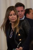 Australian actress Holly Valance and husband Nick Candy are seen at Reform UK