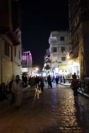 Moaz Street with colored light at