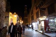 Moaz Street with colored lights at