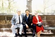 Democratic Presidential candidate Sen. Barack Obama (D-IL) (C) is pictured with his maternal grandparents Madelyn (R) and Stanley Dunham in an undated photo in New York. Obama lived in New York during the early 1980