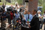El Dorado County District Attorney Vern Pierson talks with reporters outside Department 7 Superior Court in Placerville CA on Monday September 14 2009 after bail was set for Phillip Garrido at $30 million. Phillip Garrido is a sex offender ...