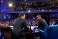 President Barack Obama talks with Jimmy Fallon during a taping of "Late Night With Jimmy Fallon" at Memorial Hall on the University of North Carolina Chapel Hill campus in Chapel Hill, N.C., April 24, 2012.