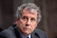 WASHINGTON - MAY 16: Chairman Sen. Sherrod Brown, D-Ohio, conducts the Senate Banking Housing and Urabn Affairs Committee hearing on âExamining the Failures of Silicon Valley Bank and Signature Bankâ in Washington on Tuesday, May 16, 2023. (Bill Clark/CQ Roll Call