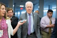 UNITED STATES - APRIL 23: Sen. John Cornyn, R-Texas, is seen in the U.S. Capitol before the Senate passed procedural votes on the House passed foreign aid package on Tuesday, April 23, 2024. (Tom Williams\/CQ Roll Call