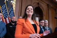 UNITED STATES - MAY 15: House Republican Conference Chair Elise Stefanik, R-N.Y., speaks during a news conference in the U.S. Capitol to recognize law enforcement as part of Police Week on Wednesday, May 15, 2024. (Tom Williams\/CQ Roll Call