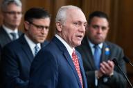 UNITED STATES - MAY 15: House Majority Leader Steve Scalise, R-La., speaks during a news conference in the U.S. Capitol to recognize law enforcement as part of Police Week on Wednesday, May 15, 2024. (Tom Williams/CQ Roll Call