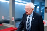 WASHINGTON - MAY 21: Sen. Bernie Sanders, I-Vt., arrives in the Capitol for a vote on Tuesday, May 21, 2024. (Bill Clark/CQ Roll Call