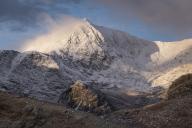 Mount Snowdon (Yr Wyddfa) in winter, Snowdonia National Park (Eryri), North Wales, United Kingdom, Europe