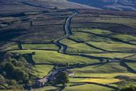 The road to Buttertubs Pass, Swaledale, Yorkshire Dales National Park, Yorkshire, England, United Kingdom, Europe
