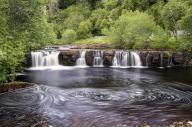 Whirlpools below Wain Wath Falls, near Keld, Swaledale, Yorkshire Dales National Park, Yorkshire, England, United Kingdom, Europe