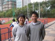 Woo Wing-tung (left) won the javelin event while Lai Chun-ho is in the 100 metres semi-finals.