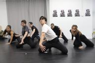 Dancer Lyman Heung (in white) rehearses with the team in Diamond Hill. 08APR24 SCMP \/ Xiaomei