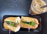 Fresh and crunchy chicken banh mi sandwich at Ba Chi Em on HK\'s Cheung Chau Island. April 19, 2024. Photo: Kylie