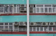Air conditioners installed outside the residential buildings in Choi Wan Estate. 01JUN23 SCMP / Edmond