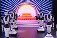 Robots by DATAA ROBOTICS perform at the 2023 World Robot Conference in Beijing, China, on Aug. 17, 2023. 17AUG23 SCMP/Simon