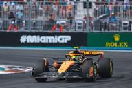 (240506) -- MIAMI, May 6, 2024 (Xinhua) -- McLaren\'s British driver Lando Norris competes during the Miami Formula One Grand Prix at the Miami International Autodrome in Miami Gardens, Florida, the United States, May 5, 2024. (Photo by Qian Jun\/Xinhua) - Qian Jun -\/\/CHINENOUVELLE_08410121\/Credit:CHINE NOUVELLE\/SIPA