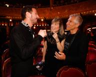 French actor Vincent Dedienne and Nagui and his wife Melanie Page during 35th Molieres awards ceremony. Paris, FRANCE-06\/07\/2024\/\/04MEIGNEUX_meigneuxA017\/Credit:ROMUALD MEIGNEUX\/SIPA