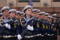 (240507) -- VLADIVOSTOK, May 7, 2024 (Xinhua) -- Soldiers attend a rehearsal for the Victory Day military parade, which marks the 79th anniversary of the Soviet victory in the Great Patriotic War, Russia\'s term for World War II, in Vladivostok, Russia on May 7, 2024. (Photo by Guo Feizhou\/Xinhua) - Guo Feizhou -\/\/CHINENOUVELLE_chinenouvelle0176\/Credit:CHINE NOUVELLE\/SIPA