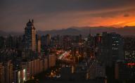 (240514) -- BEIJING, May 14, 2024 (Xinhua) -- This photo taken on May 14, 2024 shows the sunset glow over Beijing, capital of China. (Xinhua/Li He) - Li He -//CHINENOUVELLE_XxjpbeE007358_20240514_PEPFN0A001/Credit:CHINE NOUVELLE/SIPA