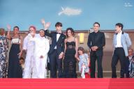 Andrea Arnold, Jasmine Jobson, Carlos O\'Connell, Jason Buda, Frankie Box, a guest, Franz Rogowski, a guest and Barry Keoghan attend the "Bird" Red Carpet at the 77th annual Cannes Film Festival at Palais des Festivals on May 16, 2024 in Cannes, France.\/\/03PARIENTE_1555006\/Credit:JP PARIENTE\/SIPA