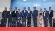 Tony Wu, Raymond Lam, Terrance Lau, Chai-Tuck Yip, Soi Cheang, Louis Koo, German Cheung, Kinnie Cheung, Victor Hadida and Angus Chan attend the "Twilight Of The Warriors: Walled In" (City Of Darkness) Red Carpet at the 77th annual Cannes Film Festival at Palais des Festivals on May 16, 2024 in Cannes, France. //03PARIENTE_2255006/Credit:JP PARIENTE/SIPA