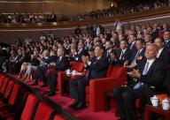 (240516) -- BEIJING, May 16, 2024 (Xinhua) -- Chinese President Xi Jinping and Russian President Vladimir Putin watch performances during a special concert celebrating the 75th anniversary of China-Russia diplomatic ties in Beijing, capital of China, May 16, 2024. Xi and Putin attended the opening ceremony of the China-Russia Years of Culture and the special concert in Beijing on Thursday. (Xinhua/Liu Weibing) - Liu Weibing -//CHINENOUVELLE_XxjpbeE007021_20240517_PEPFN0A001/Credit:CHINE NOUVELLE/SIPA