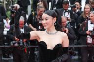 Jessica Wang attends the "The Apprentice" Red Carpet at the 77th annual Cannes Film Festival at Palais des Festivals on May 20, 2024 in Cannes, France.//03PARIENTE_1306.01442/Credit:JP Pariente/SIPA