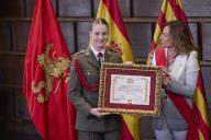 Crown Princess Leonor of Spain receives The Title Of Adoptive Daughter of Zaragoza at Zaragoza City Hall on May 21, 2024 in Zaragoza, Spain.ÃÂ //CORDOBANAVALPOTRO_1306.03056/Credit:Miguel Cordoba/SIPA