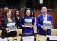 New York, March 26, 2024 (ANI): India\'s Permanent Representative to the United Nations, Ruchira Kamboj takes part in the 68th annual Commission on the Status of Women, in New York on Tuesday. (ANI Photo via Hindustan Times\/Sipa USA