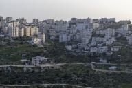 The city of Ramallah on the West Bank pictured on day two of a diplomatic mission to Israel and the Palestinian territories, Thursday 28 March 2024. She will call for an immediate ceasefire in the ongoing war of Israel in the Gaza strip, the release of the hostages following the Hamas attack in October, and for a two-state solution. According to the minister, there is still hope for a ceasefire before the end of Ramadan in April. She will also reiterate that Belgium is available to organise a preparatory peace conference. BELGA PHOTO NICOLAS MAETERLINCK (Photo by NICOLAS MAETERLINCK\/Belga\/Sipa USA