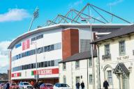 General view of ST?K Racecourse, Wrexham during the Sky Bet League 2 match at the ST?K Racecourse, Wrexham Picture by Karl Vallantine\/Focus Images\/Sipa USA 07712 695755 29\/03