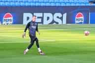 Andriy Lunin of Real Madrid during the Real Madrid Champions League Training Session at Etihad Stadium, Manchester, United Kingdom, 16th April 2024 (Photo by Cody Froggatt\/News Images) in , on 4\/16\/2024. (Photo by Cody Froggatt\/News Images\/Sipa USA