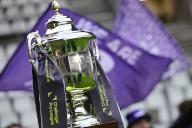 The champion\'s trophy pictured ahead of a soccer match between Beerschot VA and Patro Eisden Maasmechelen, Friday 19 April 2024 in Antwerp, on day 30 of the 2023-2024 \'Challenger Pro League\' 1B second division of the Belgian championship. It is already certain that Beerschot is champion in the Challenger Pro League. BELGA PHOTO DIRK WAEM (Photo by DIRK WAEM\/Belga\/Sipa USA