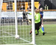 Mussleburgh Windsor v Linlithgow Rose, SWF League Plate, at Indodrill Stadium in Alloa, Scotland on 20 April 2024 Erin Archibald (Musselburgh Windsor) raises her arm to salute her goal (Photo by Ger Harley\/Sportpix\/Sipa USA) UK Media free first use