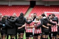 Sheffield, England, March 26th 2023; Jonathan Morgan reflects with the Sheffield United team post match after FA Women\'s Championship - Sheffield United v Lewes at Bramall Lane, Sheffield, England. (Sean Chandler \/ SPP) (Photo by Sean Chandler \/ SPP\/Sipa USA