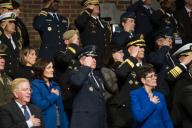 WASHINGTON (Jan. 28, 2015)-- Defense Secretary Chuck Hagel attends the Armed Forces Farewell Tribute to Hagel on Joint Base Myer-Henderson Hall in Arlington, Va., Jan. 28, 2015. President Barack Obama hosted the event, which included remarks by Vice ...