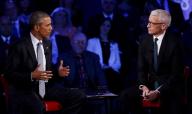 US President Barack Obama participates in a live town hall event with CNN
