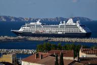 The passenger cruise ship Azamara Quest arrives at the French Mediterranean port of Marseille. (Photo by Gerard Bottino \/ SOPA Images\/Sipa USA