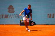 Richard Gasquet of France plays against Lorenzo Sonego of Italy (not pictured) on Day Four of the Mutua Madrid Open 2024 tournament at La Caja Magica. (Sonego Won 2-0 ) (Photo by Miguel Reis \/ SOPA Images\/Sipa USA
